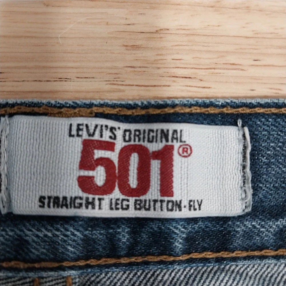 Levi's Mens Jeans 501 Original Straight Leg Button Fly 34x30 Blue